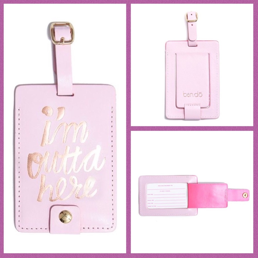 Sale! Ban.do Outta Here Luggage Tag